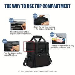 FLXUR Dual Layer Insulated Lunch Bag Leakproof Portable Lunch Box