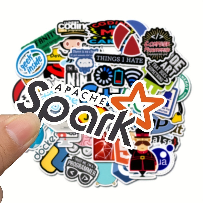 50pcs Programming Sticker for DIY Computer Laptop PS4 Motorcycle