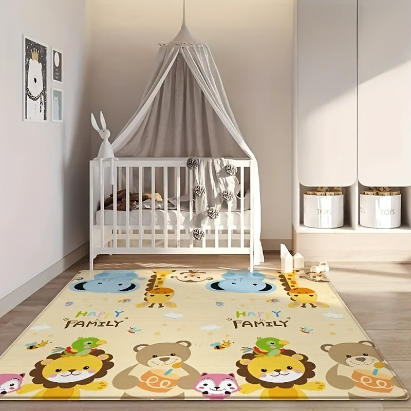 Double Sided Cartoon Patterned Playmat for Tots