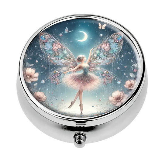 WhimsyWings Fairy 3 Compartment Pill Box Organizer Case D