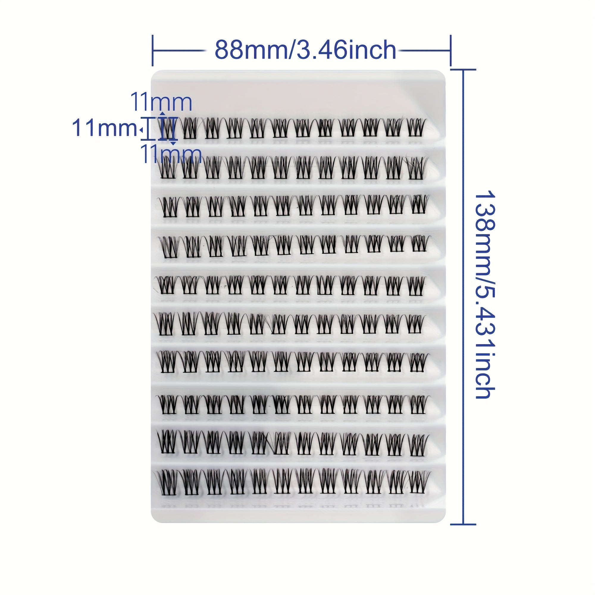10 Rows Cluster False Eyelashes Large Capacity Individual Lashes