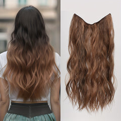 55-88 cm Water Wave Clip-In Hair Extensions with Secure Clips