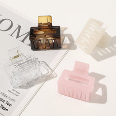 Matte Rectangle Small Hair Claw Clips