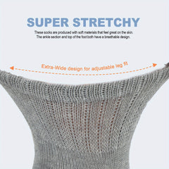 6 Pairs Diabetic Ankle Socks Viscose Blend Soft & Comfortable