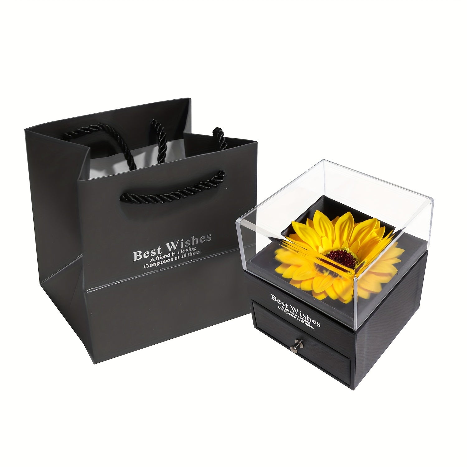 Sunflower Jewelry & Soap Flower Brooch Set