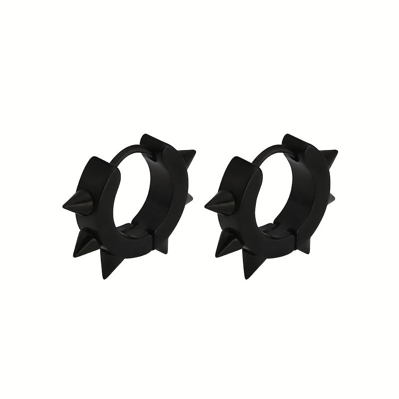 Barbed Titanium Steel Earrings Piercing Hoop Ear Cuffs