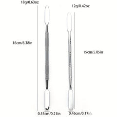 Stainless Steel Makeup Spatula Nail Art Stick Stirring Rod