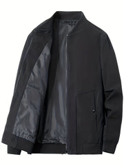 Men's Classic Windbreaker Jacket Stand Collar Coat