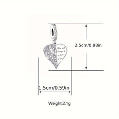 925 Sterling Silver Heart Pendant For DIY Jewelry Gift