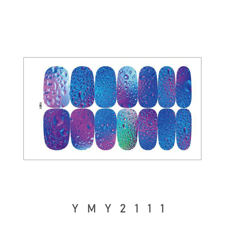 6 Sheets Full Wrap Nail Polish Stickers Adhesive Decals for DIY Nail Art