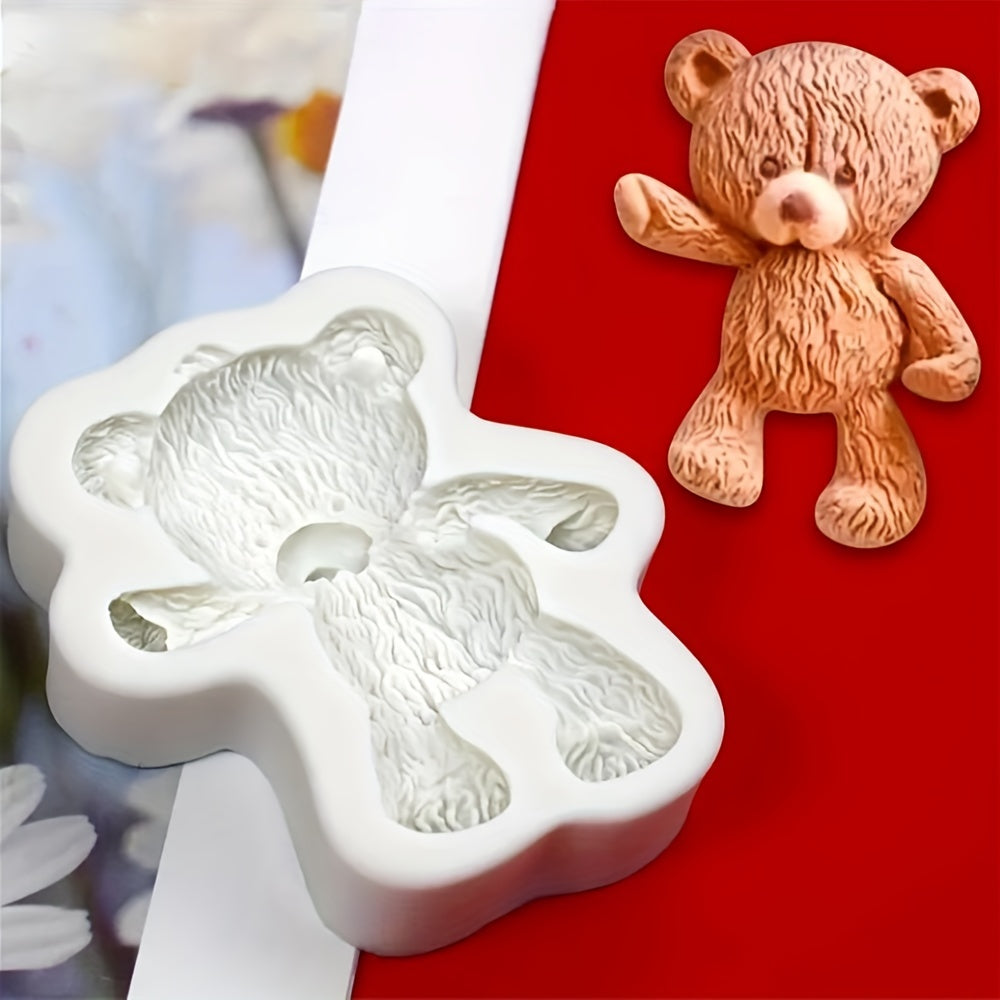3D Cartoon Bear Chocolate Mold Silicone DIY Cake Baking Fondant Candy