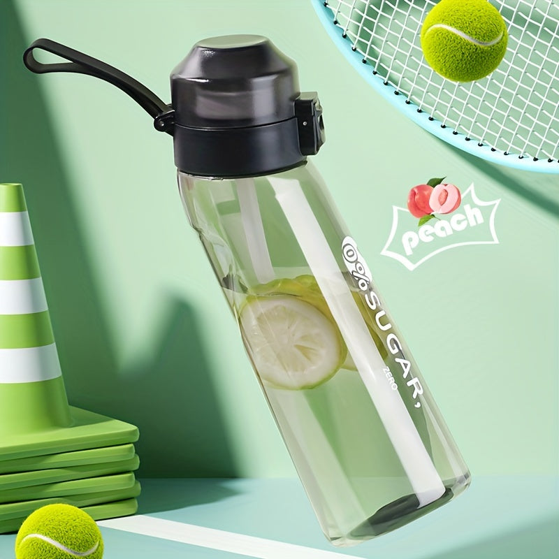 650ml Sports Water Bottle with Flavor Pods Portable Travel Cup