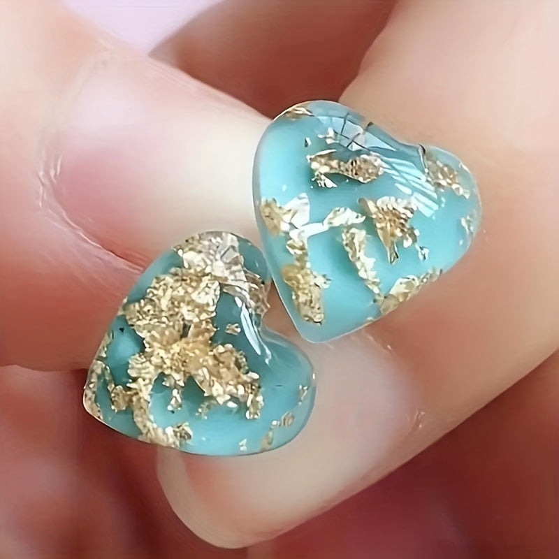 Heart Shaped Crystal Stud Earrings Party Jewelry Gift