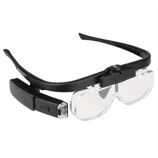 Rechargeable Magnifying Glasses with LED Light, 6 Adjustable Lenses for Reading