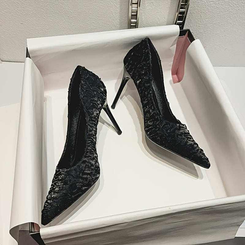 Point Toe Stiletto Heeled Pumps Women Work Shoes High Heels