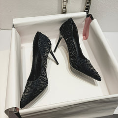 Point Toe Stiletto Heeled Pumps Women Work Shoes High Heels