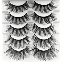 8D Fluffy Curling False Eyelashes Cross High Faux Mink Hair Eyelashes