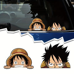 2pcs Cartoon Car Stickers Anime Laptop Window Decoration
