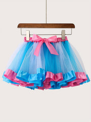 Toddler Girls Bow Mesh Tutu Skirt for Birthday Party Ballet Dance