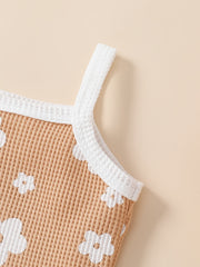 3pcs Baby Girls Floral Onesie & Shorts Set