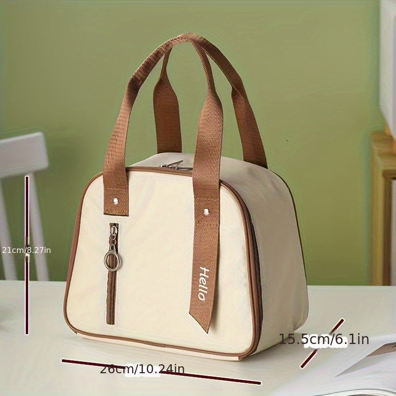 Large Capacity Insulated Lunch Bag Waterproof Bento Box Carrier