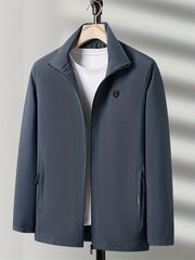 Classic Windbreaker Jacket Men's Casual Zip Up Zipper Pockets Jackets