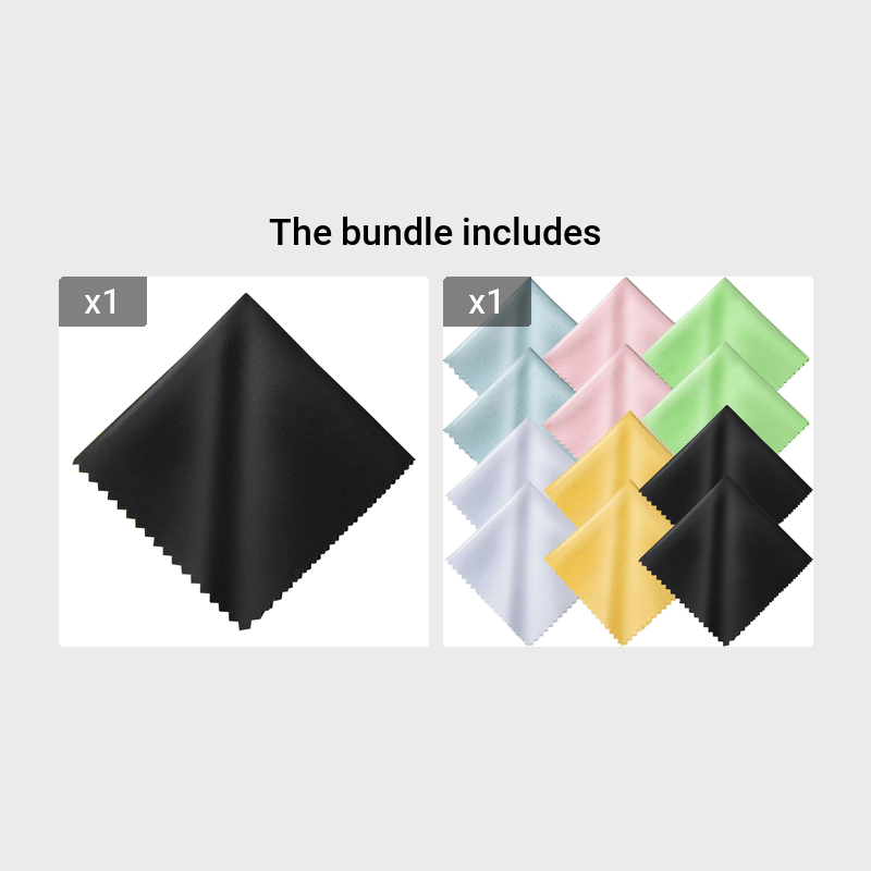 Microfiber Cleaning Cloths 12 Pack Multicolor for Glasses, Eyegl