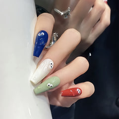 5D Embossed Jelly Nail Art Stickers Funny Expression Nail Art Decals