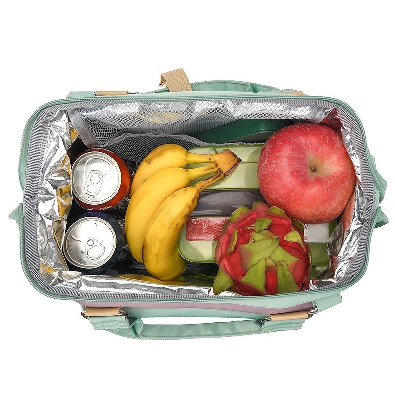 Large Capacity Insulation Lunch Bag Handbag for Outdoor Camping
