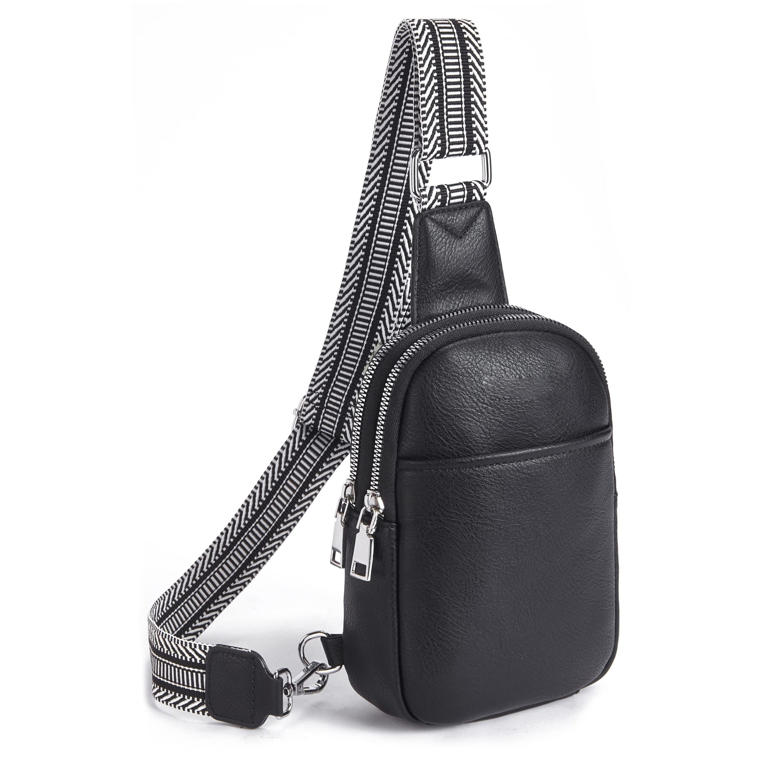Retro Style PU Leather Sling Bag Crossbody Chest Mobile Phone Bag