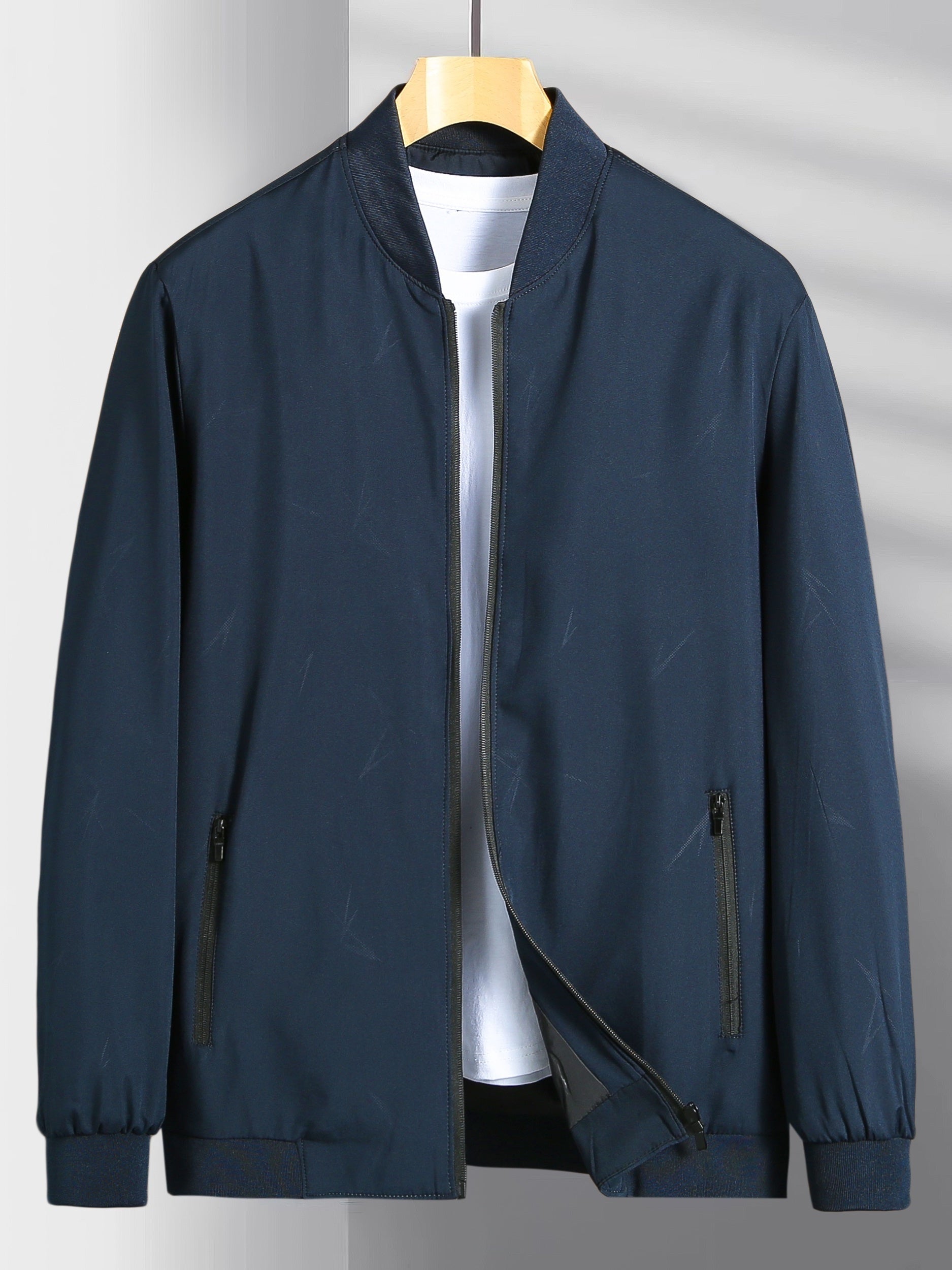 Men's Zipper Baseball Jacket Windproof Casual Spring Autumn