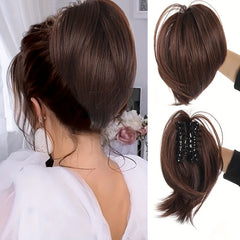 Synthetic Chignon Ponytail Hair Extension Messy Bun with Claw Clip