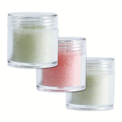 3Pcs Clear Crystal Glass Nail Decoration Balls Mini 3D Caviar Beads Charms