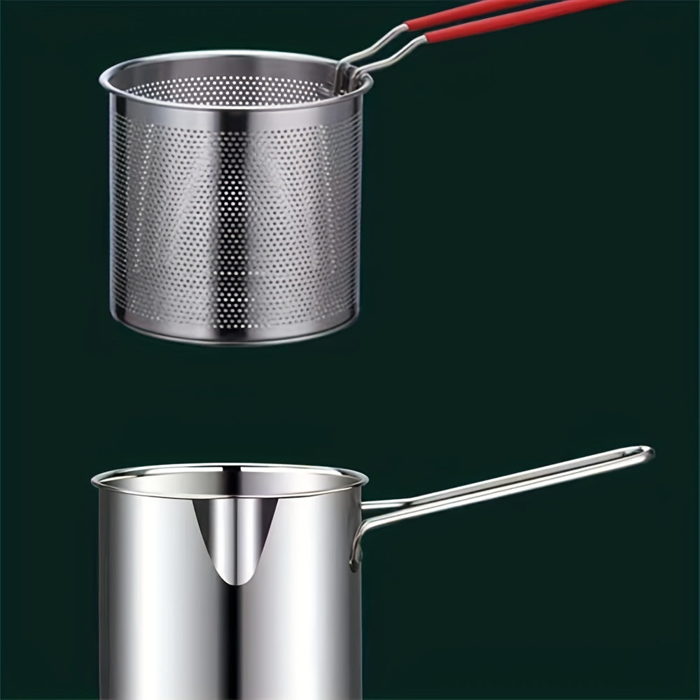 Japanese Tempura Frying Pot Stainless Steel for French Fries Chicken