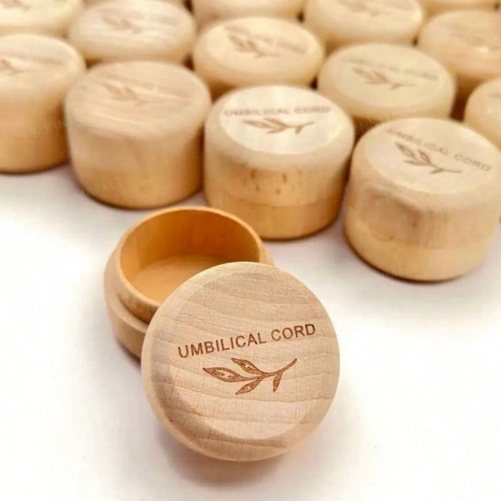 Handcrafted Wooden Keepsake Box for Umbilical Cord & Fetal Hair