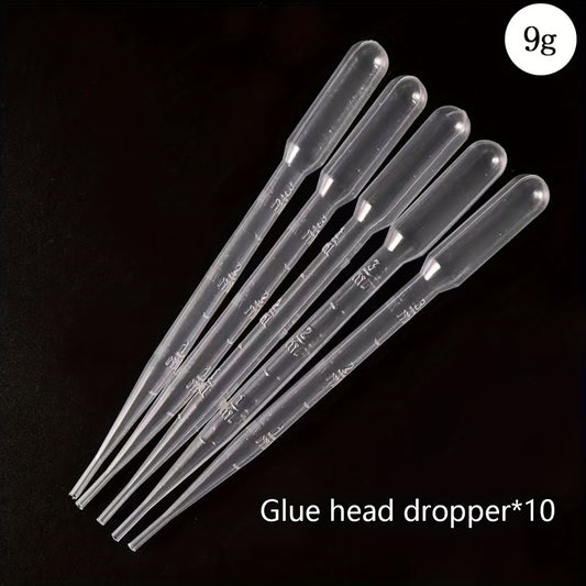 10pcs 5ml Disposable Plastic Dropper Pipettes Transfer Nozzle Drop Glue Tool