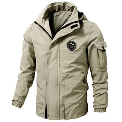 Men's Casual Windbreaker Hooded Jacket With Pockets