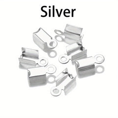 200pcs Cove Clasps Cord End Caps for Jewelry Making DIY Supplies