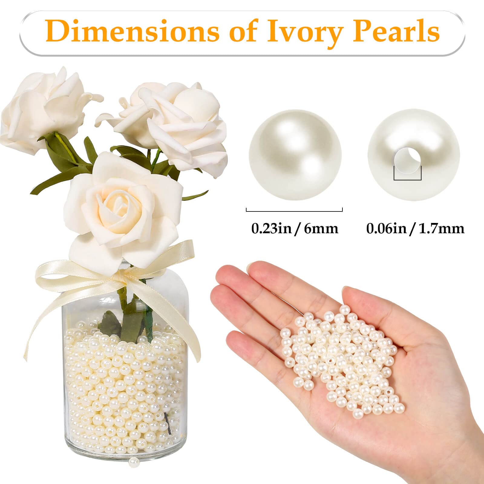 Ivory Pearl Craft Beads Loose Pearls For Jewelry Making