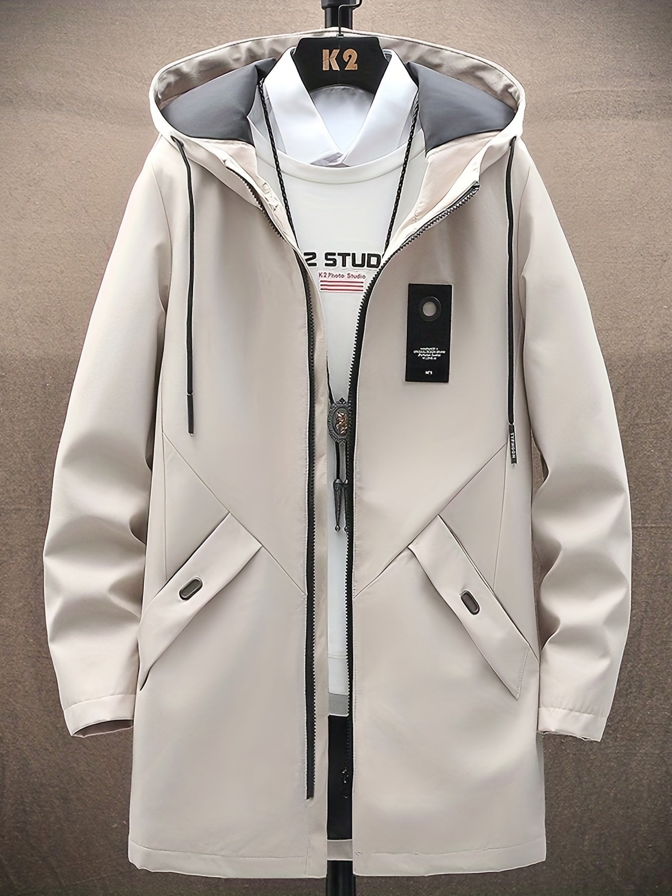 Men's Windproof Hoodie Jacket with Pockets