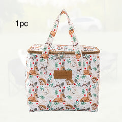 Large Capacity Insulated Cooler Bag Lunch Tote Aluminum Foil Lining