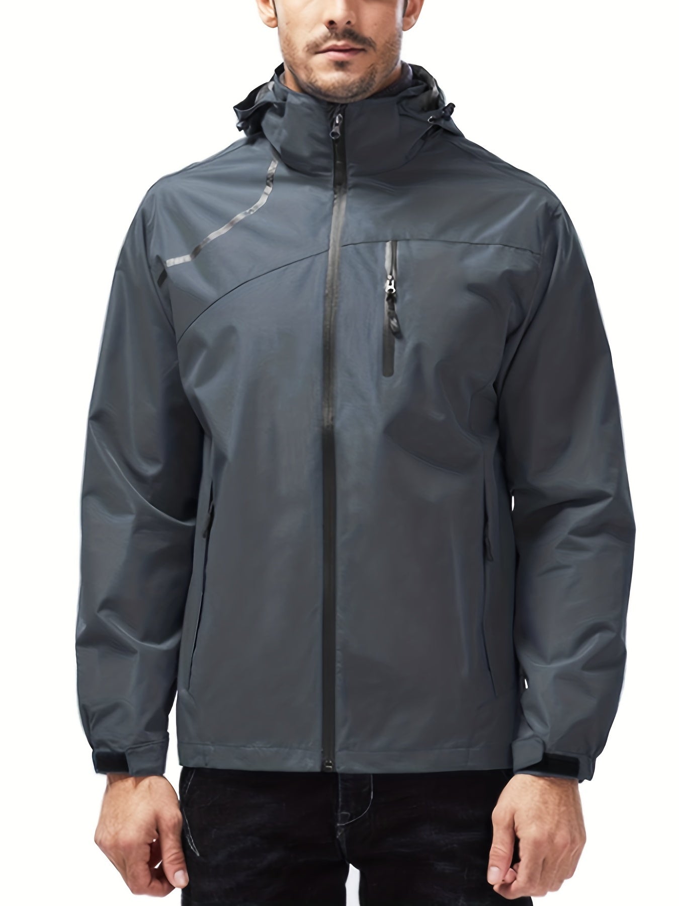 Men's Lightweight Waterproof Breathable Hooded Jacket