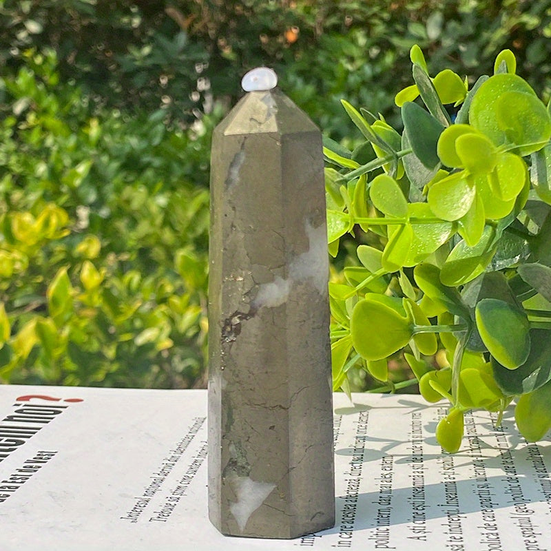 Natural Crystal Pyrite Healing Point Wand Home Decoration