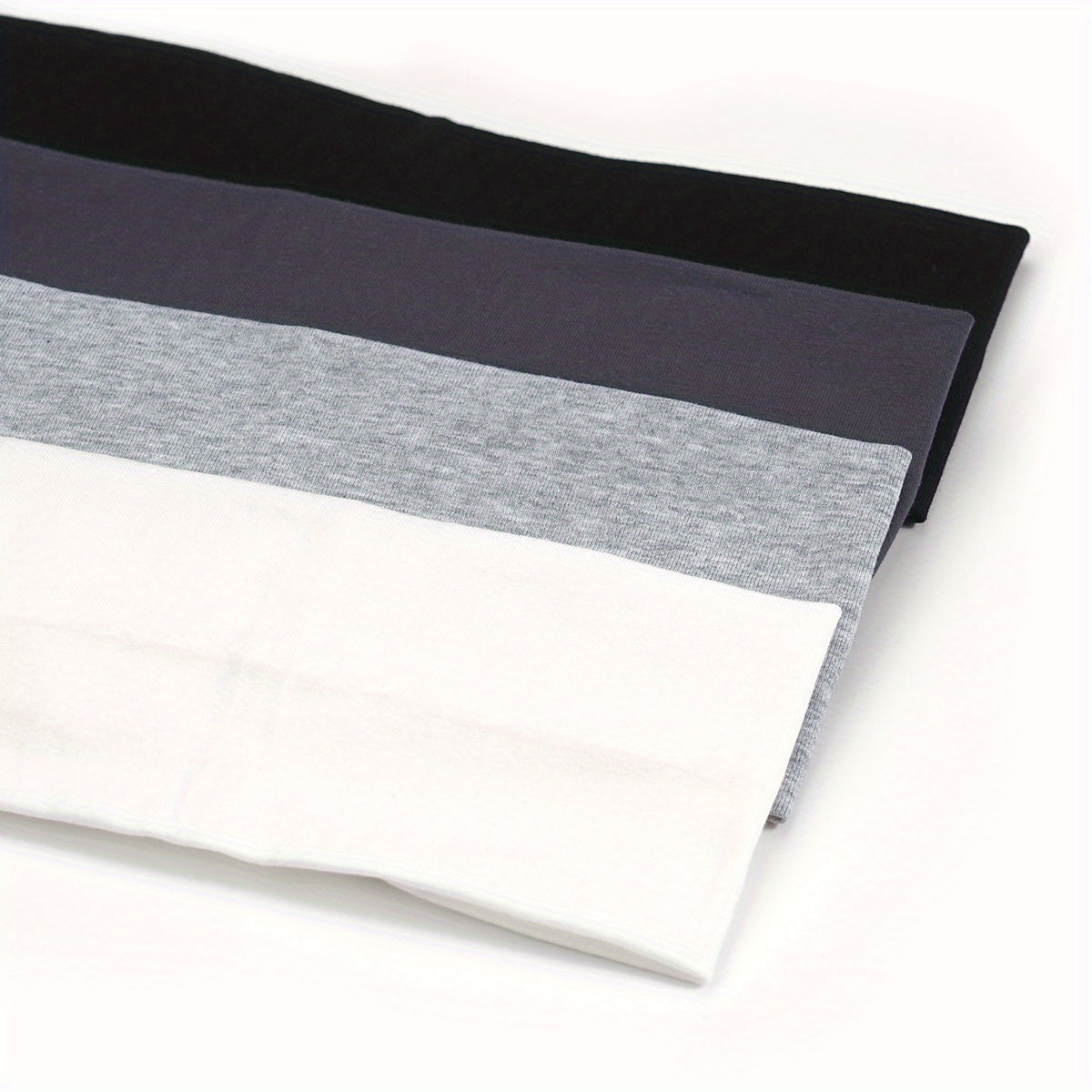 4pcs Solid Elastic Headbands Soft Sweat Absorbing Hair Accessories for Sports