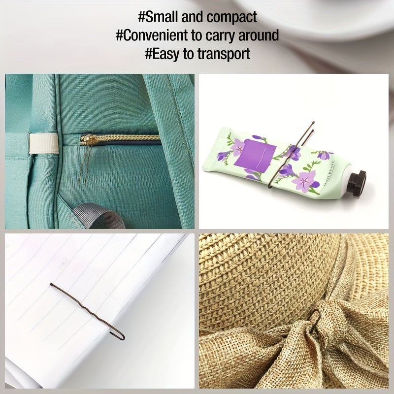 150pcs U Shaped Hair Pins Metal Curly Waved Bun Clips and Bobby Pins