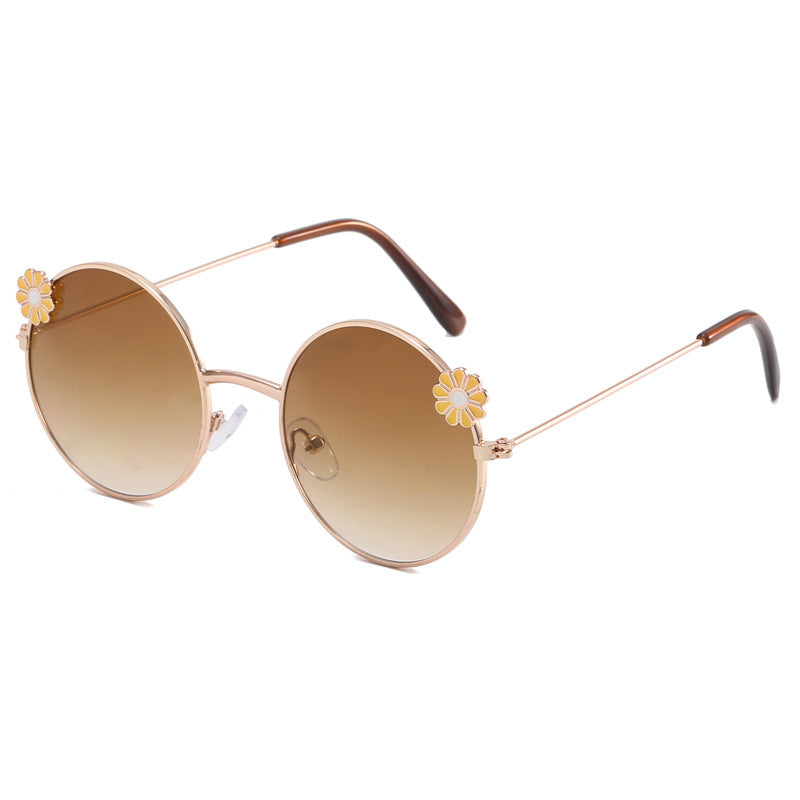 Kids Round Flower Sunglasses for Outings