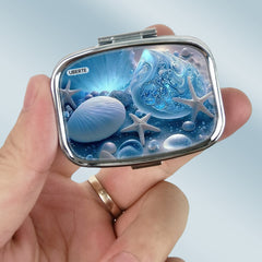 Coastal Shell Medicine Box 2 Compartment Pill Organizer