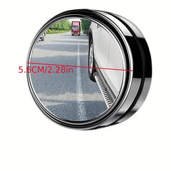 2pcs Car Rear View Blind Spot Mirror 360° Rotation High Definition Glass