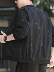 Men's Full Zip Windbreaker Jacket Casual Baseball Coat