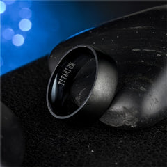 Matte Titanium Steel Rings For Men 8MM Couple Rings